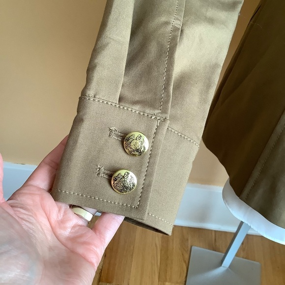 BANANA REPUBLIC Tan Voyage Safari Jacket Belted Size 8 Tall - Picture 8 of 16